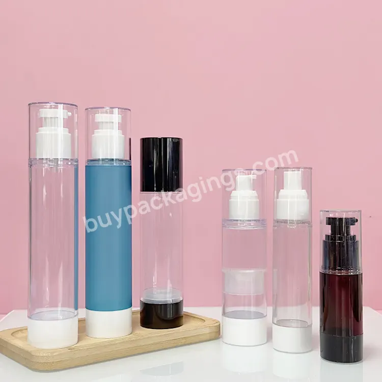 Hot Sale 15ml 30ml 50ml Plastic Cosmetic Airless Bottle Pp Lotion Bottle Pump For Sale