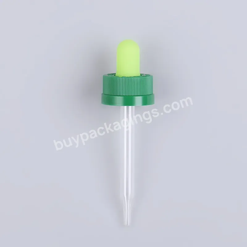 Hot Sale 18/400 20/400 Colorful Plastic Rubber Dropper Custom Tube Non-spill Closure Oil Dropper