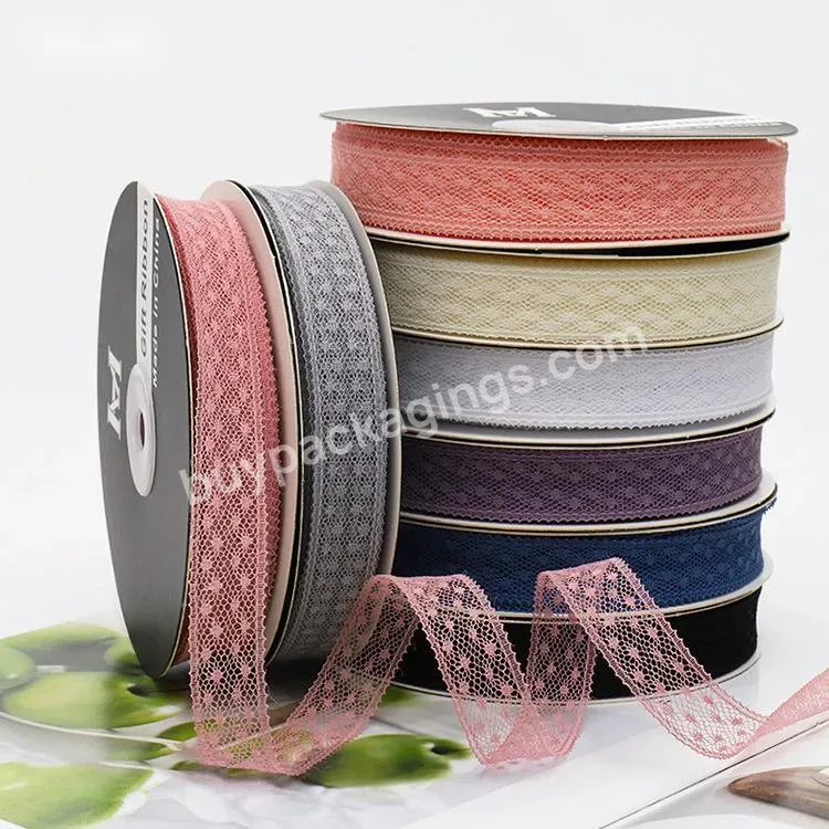 Hot Sale 1.8cm*50y Gauze Lace Ribbon Roll Wedding Party Decorations Craft Ribbons Card Gifts Wrapping