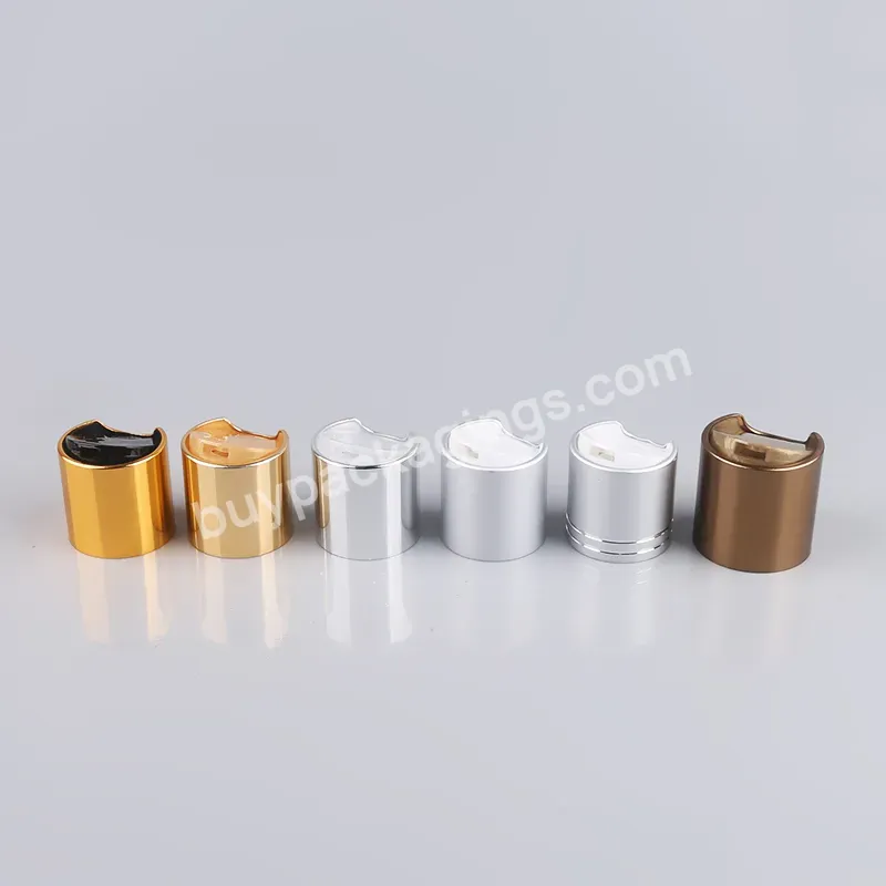 Hot Sale 20 24 28 Metal Aluminum Collar Shampoo Lotion Hair Conditioner Bottle Disc Round Screw Cap