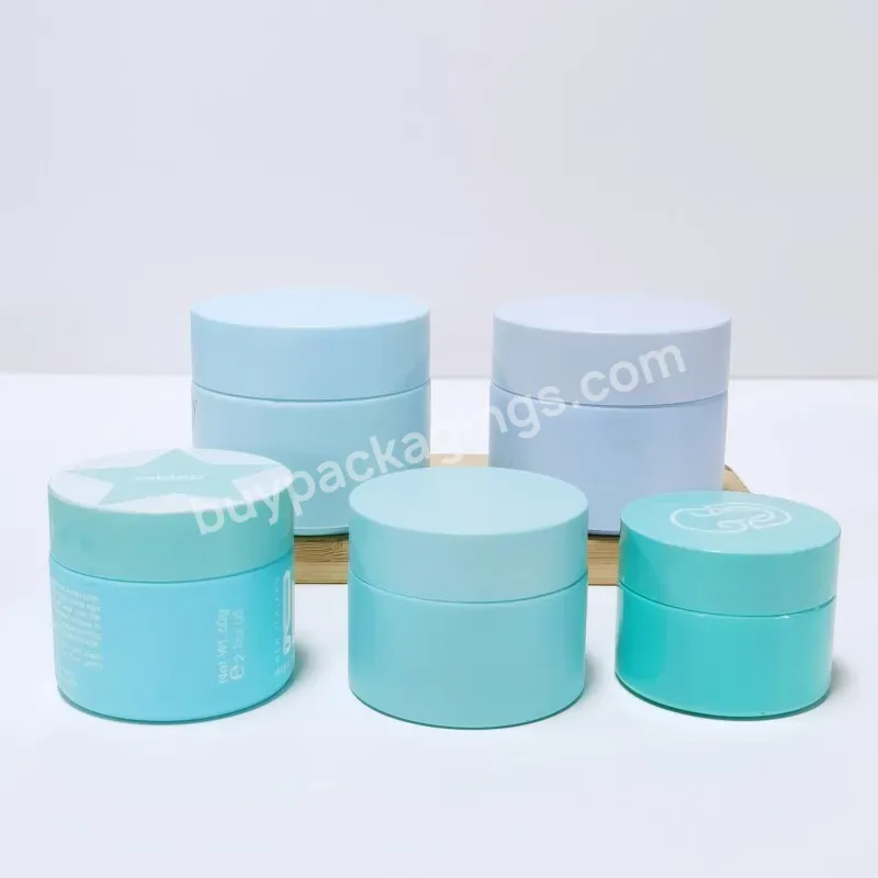 Hot Sale 20g 30g 50g 60g Skin Care Custom Color Glass Jars Cosmetic Face Cream Container With Lid