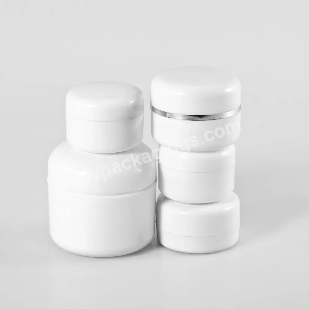 Hot Sale 20g 50g 100g 250g Empty White Plastic Cosmetic Jar For Cream