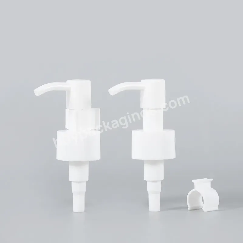 Hot Sale 24/410 28/410 Plastic Lotion Dispenser Pump White Skincare Oil Pump With Clip For Shampoo Bottle