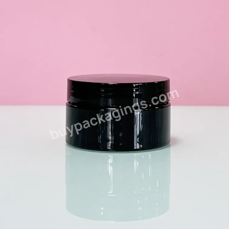 Hot Sale 30g 50g 100g 120g 150g Round Black Pet Body Butter Plastic Eye Cream Jar With Black Lid 1oz 4oz 5oz - Buy Facial Cream Plastic Jar Matte Black 30ml 50ml 100ml 120ml 150ml,Food Grade Matte Black Plastic Skin Care Cream Jar,Cosmetic Plastic Ja