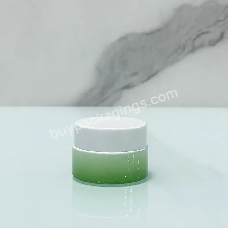 Hot Sale 30g 50ml 100g Face Cream Cosmetic Green Gradient Glass Jar For Skin Care Packaging Envases Cosmeticos