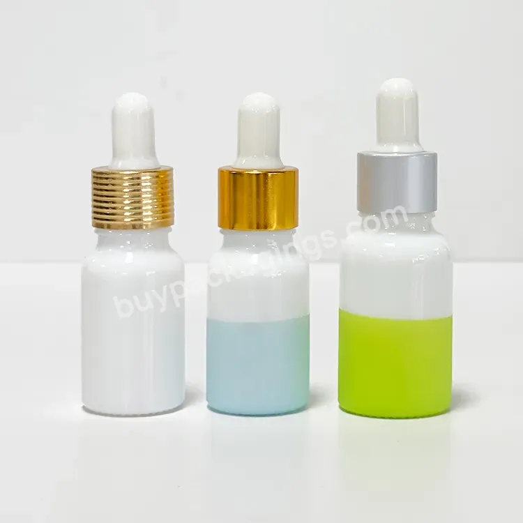 Hot Sale 30ml 50ml 100ml 120ml Green White Blue Cosmetic Glass Bottle Lotion Glass Pump Bottle With Gold Silver Lid