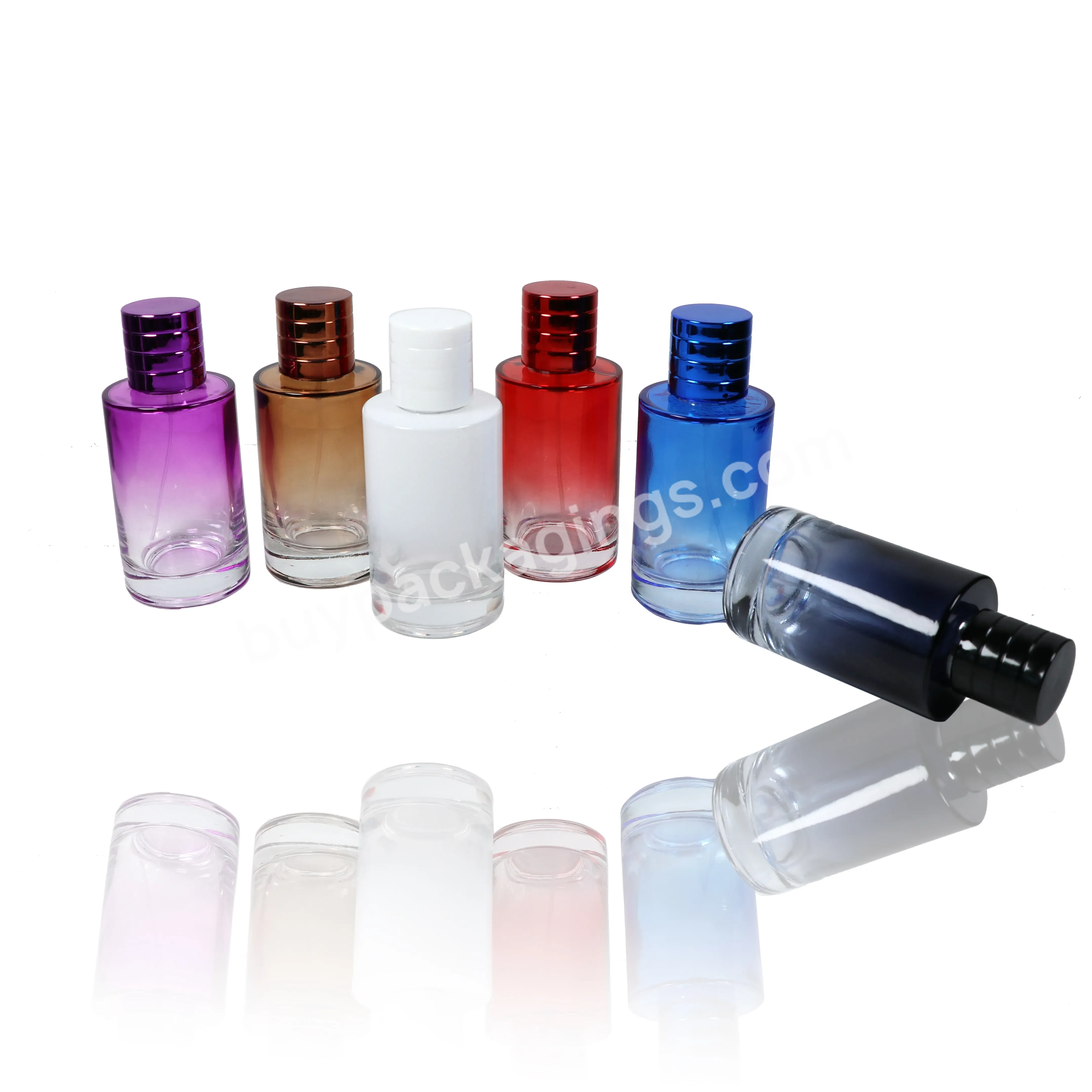 Hot Sale 30ml 50ml 100ml Graduate Color Glass Perfume Bottle With Box Packaging