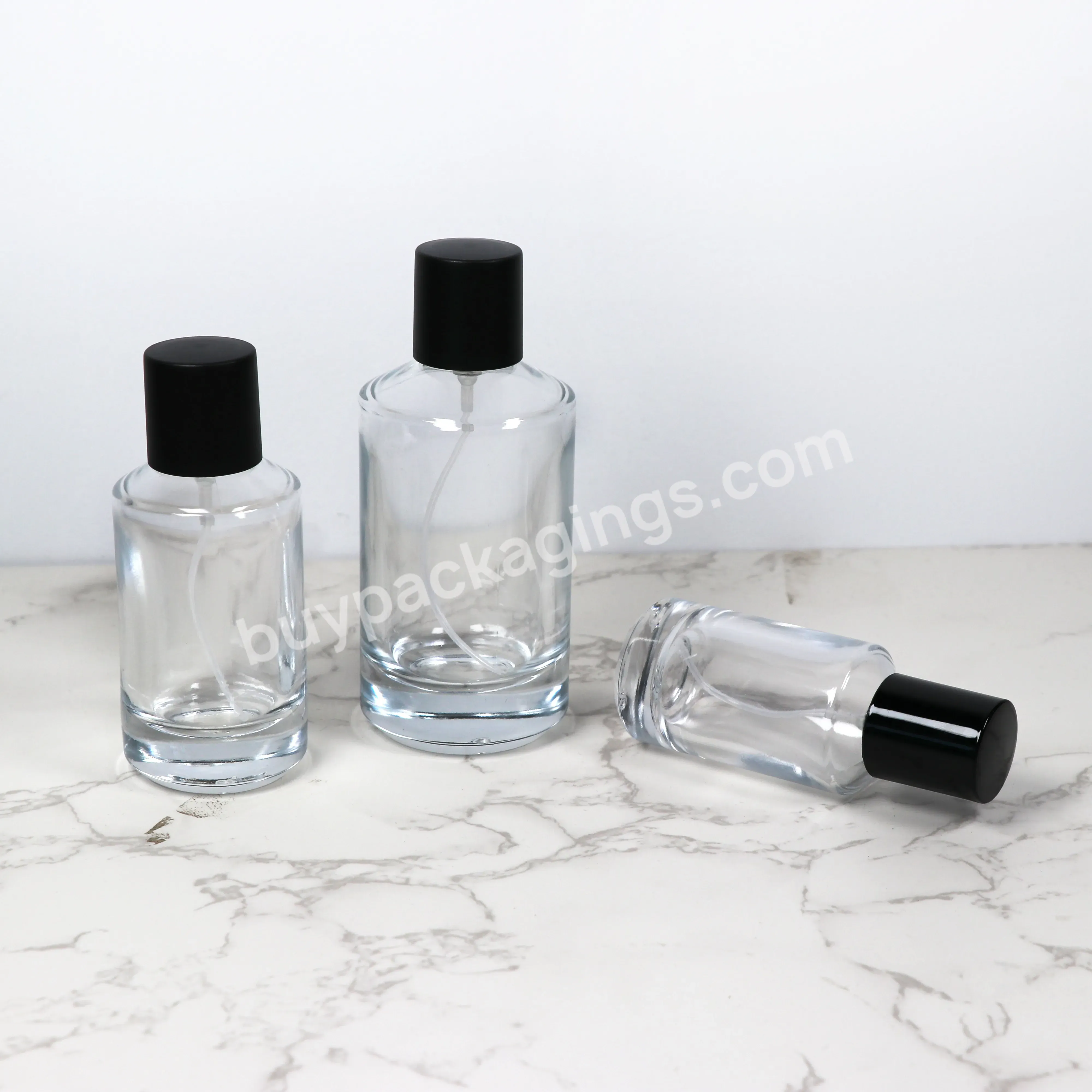 Hot Sale 30ml 50ml 100ml Square Shape Frosted Glass Perfume Bottle With Silver Grey Spray Pump