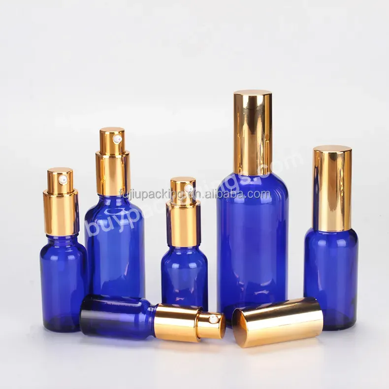 Hot Sale 30ml Blue Glass Spray Pump Bottles For Essential Oils Small Empty Spray Bottle Fine Mist Spray