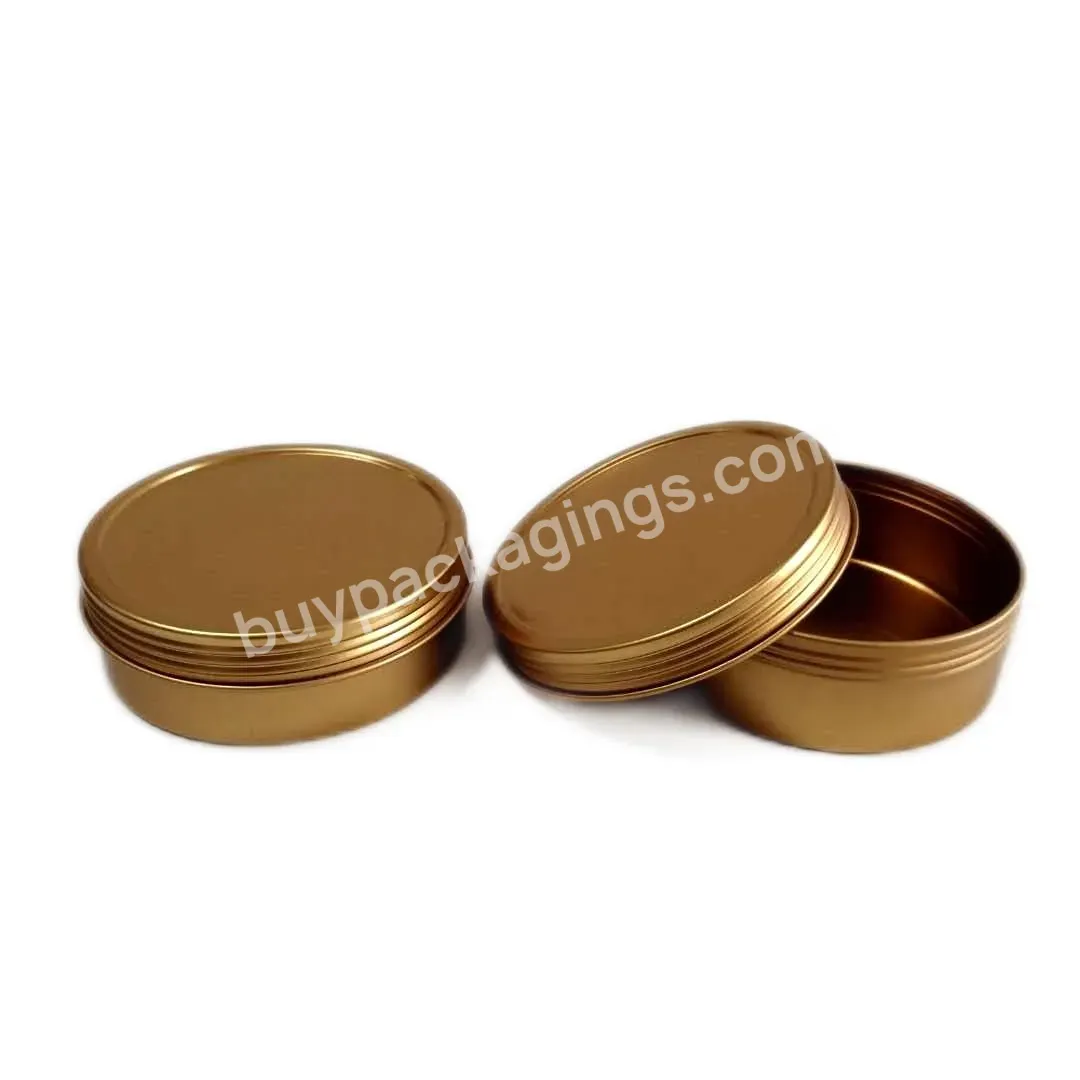 Hot Sale 4oz 100ml Copper Color Seamless Candle Tin With Screw Top In Stock Fast Shipping Tea Box Sugar Box Toy Box