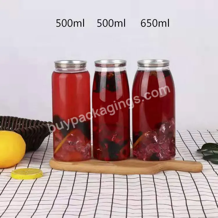 Hot Sale 500ml 650ml Pet Plastic Can For Soft Drink