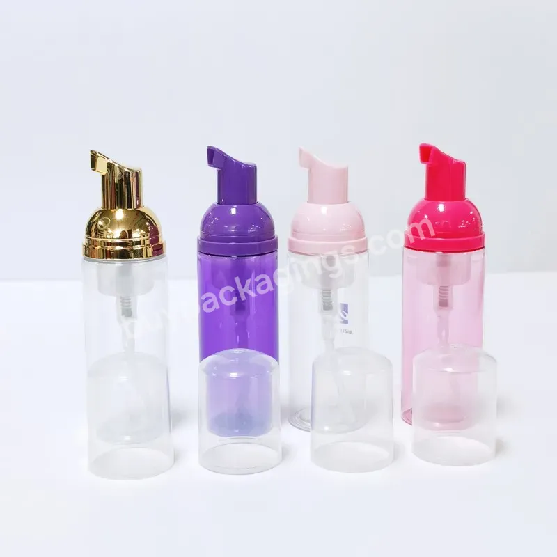 Hot Sale 50ml Stock Frosted Color Lash Shampoo Bottle Custom Face Cleaning Foam Pump Bottle