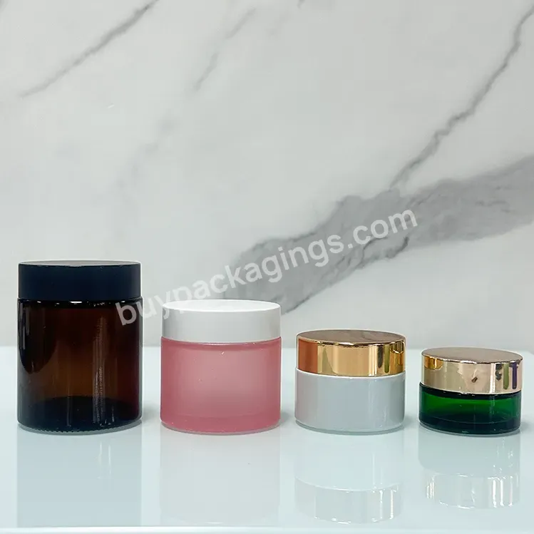 Hot Sale 5g 10g 15g 20g 30g 50g Glass Cream Jar Pink Face Cream Container Lotion Cosmetic Cream Jars