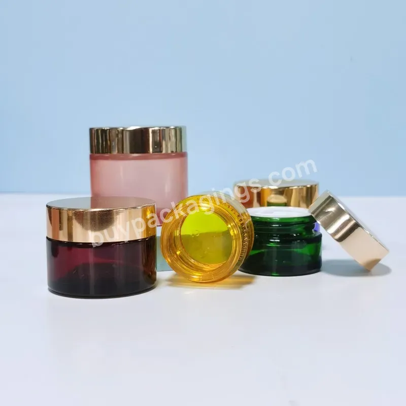 Hot Sale 5g 10g 15g 20g 30g 50g Glass Cream Jar Pink Face Cream Container Lotion Cosmetic Cream Jars