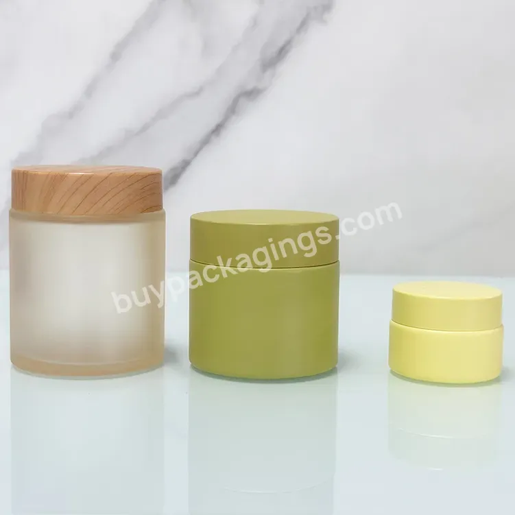 Hot Sale 5ml 10ml 15ml 20ml 30ml 50ml Custom Green Cosmetic Luxury Face Glass Cream Jar - Buy Amber Glass Cream Jar,Cream Jar,Cosmetic Jar.