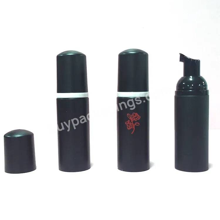 Hot Sale 60ml Stock Frosted Black Lash Shampoo Bottle Custom Eyelash Face Cleaning Matte Foam Pump Bottle