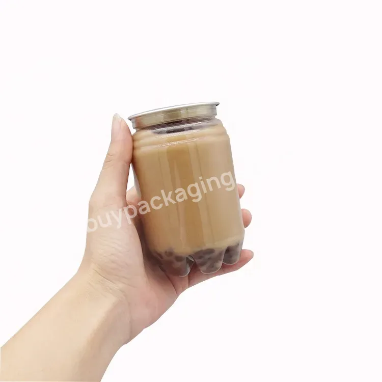 Hot Sale 8oz 250ml Juice Can Pet Plastic Coffee Can With Easy Open Lid