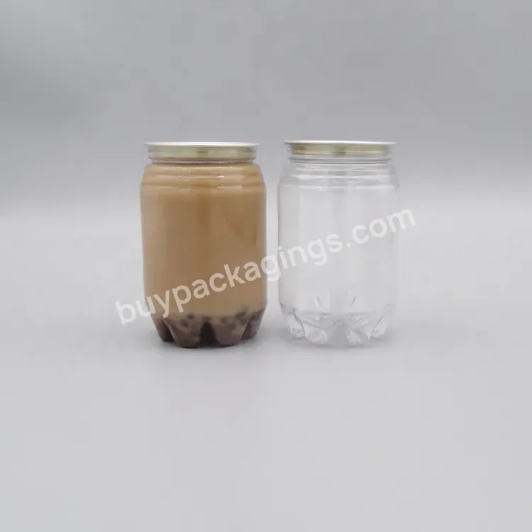 Hot Sale 8oz 250ml Juice Can Pet Plastic Coffee Can With Easy Open Lid