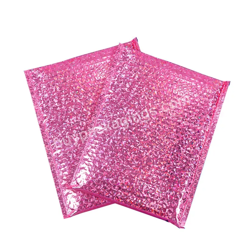 Hot Sale A4 Pink Metallic Bubble Bag Manufacture Bubble Padded Envelope Bubble Mailer Packaging Envelopes Packaging