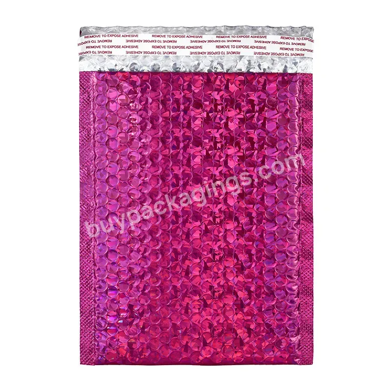 Hot Sale A4 Pink Metallic Bubble Bag Manufacture Bubble Padded Envelope Bubble Mailer Packaging Envelopes Packaging