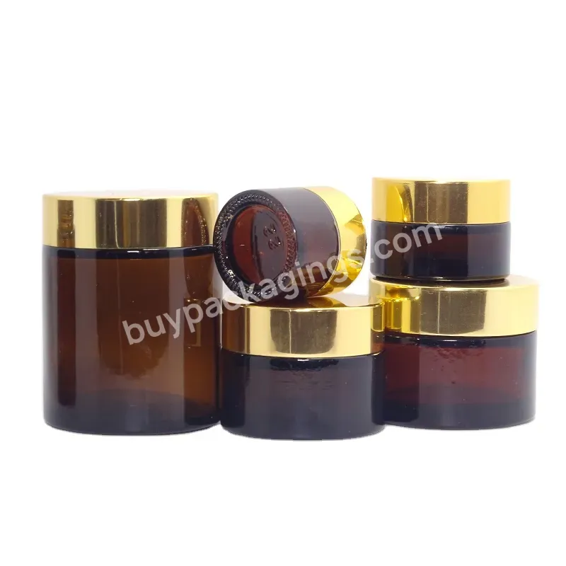 Hot Sale Amber Glass Jar Anti-light 3g 5g 10g 15g 20g 30g 50g 60g 100g Cosmetic Jars Face Cream Packaging Bottle