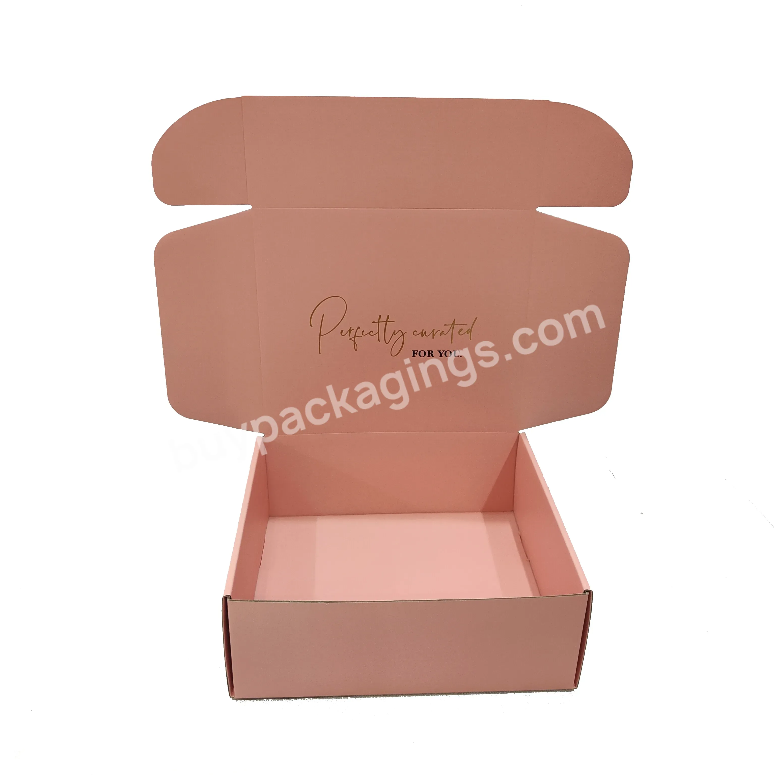 Hot Sale Cardboard Recycled Custom Logo Apparel Mailer Boxes Custom Fashion Shipping High Quality Pink Packaging Paper Box