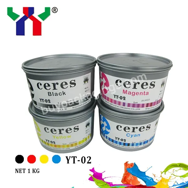 Hot Sale Ceres Yt-02 Eco-friendly/soy Sheet-fed Offset Printing Ink,Magenta,1kg/can