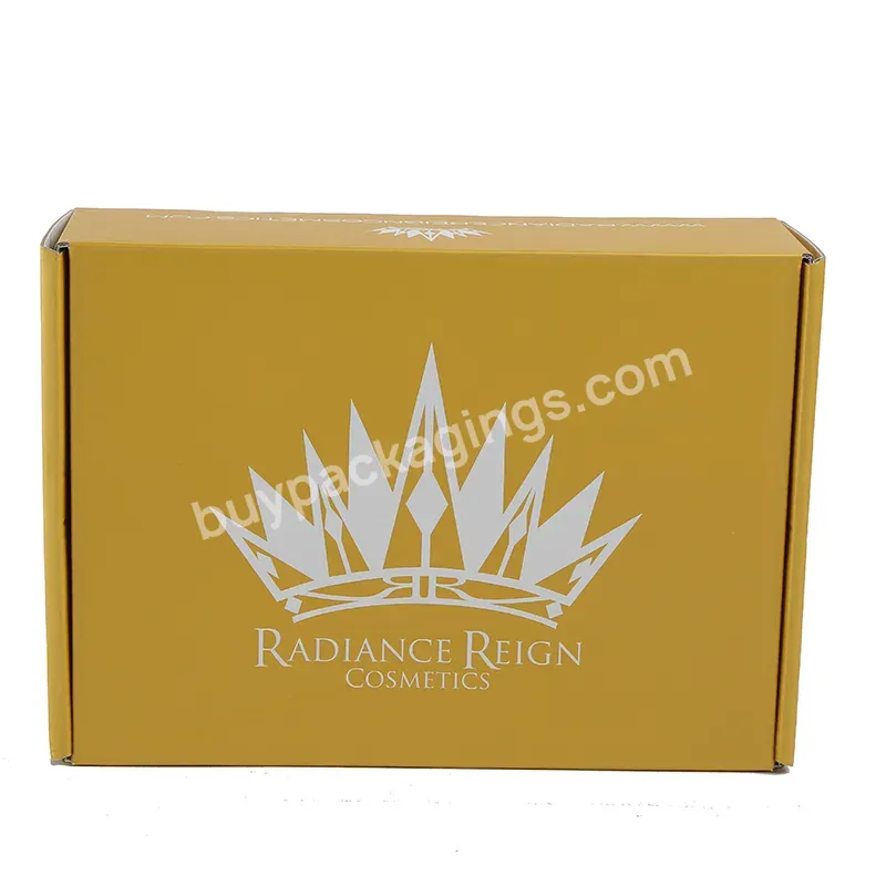 Hot Sale Cheap Custom Logo Cardboard Cartons Shipping Mailer Box Gold Cosmetics Mailing Skin Care Corrugated Paper Packaging