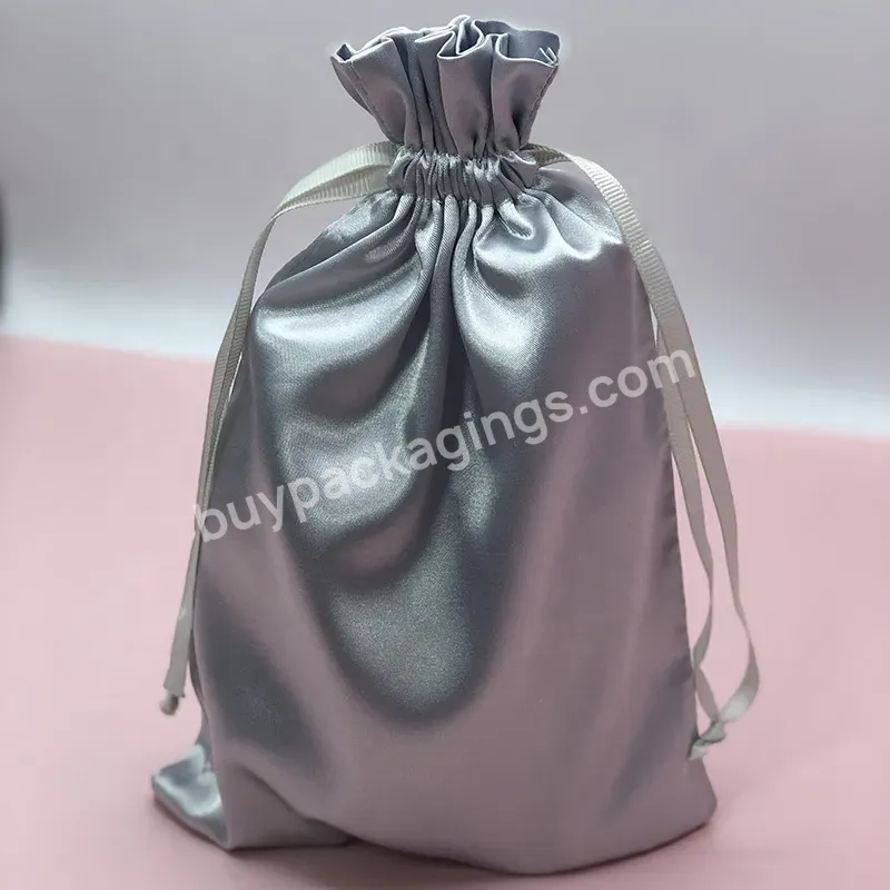 Hot Sale Cheap Jewelry Drawstring Packaging Pouches Custom Logo Satin Bags