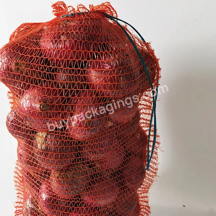 Hot Sale Chinese Manufacture With Drawstring Vegetable And Fruit Storage Rashel Pp/pe Net Mesh Bag