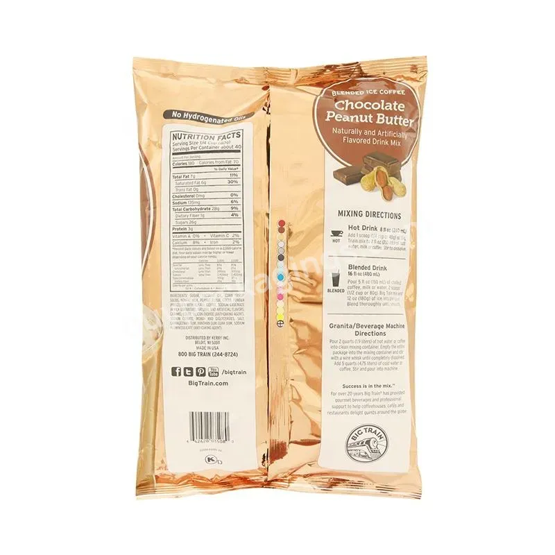 Hot Sale Chocolate Potato Chips Plastic Back Side Sealed Shopping Bag From China Manufacture