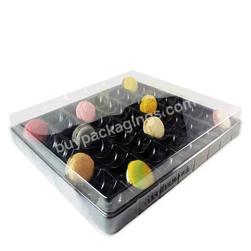 Hot Sale Clear Macaron Chocolate Plastic Clamshell Blister Packaging Tray With Clear Box