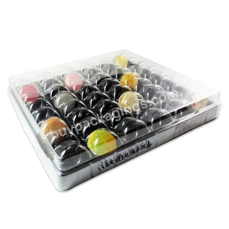 Hot Sale Clear Macaron Chocolate Plastic Clamshell Blister Packaging Tray With Clear Box