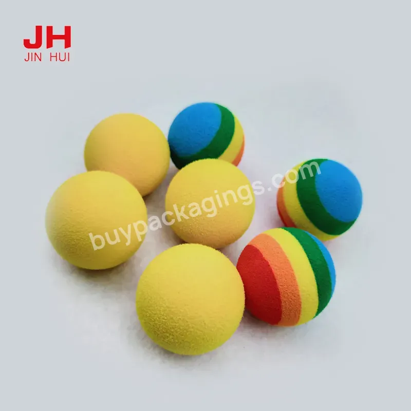 Hot Sale Colorful Cat Toy Ball Soft Eva Foam Rainbow Ball Interactive Cat And Dog Toy - Buy Eva Foam Ball,Soft Play Eva Foam Ball,Custom Foam Ball.