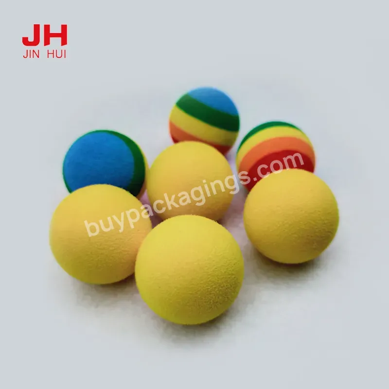 Hot Sale Colorful Cat Toy Ball Soft Eva Foam Rainbow Ball Interactive Cat And Dog Toy - Buy Eva Foam Ball,Soft Play Eva Foam Ball,Custom Foam Ball.