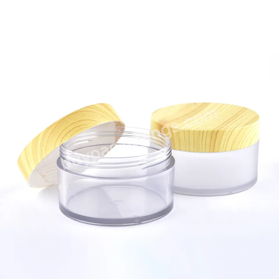 Hot Sale Cosmetic Container Empty Transparent Skin Care Gel Cosmetic Cream Plastic Jars With Screw Cap 100ml Lotion Cream Jar