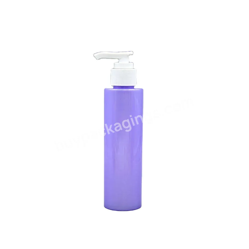 Hot Sale Cosmetic Packaging Custom Color Logo Pet Special Shape Disc Cap Lotion Essence Oil Skincare Flat Shoulder Lotion Bottle