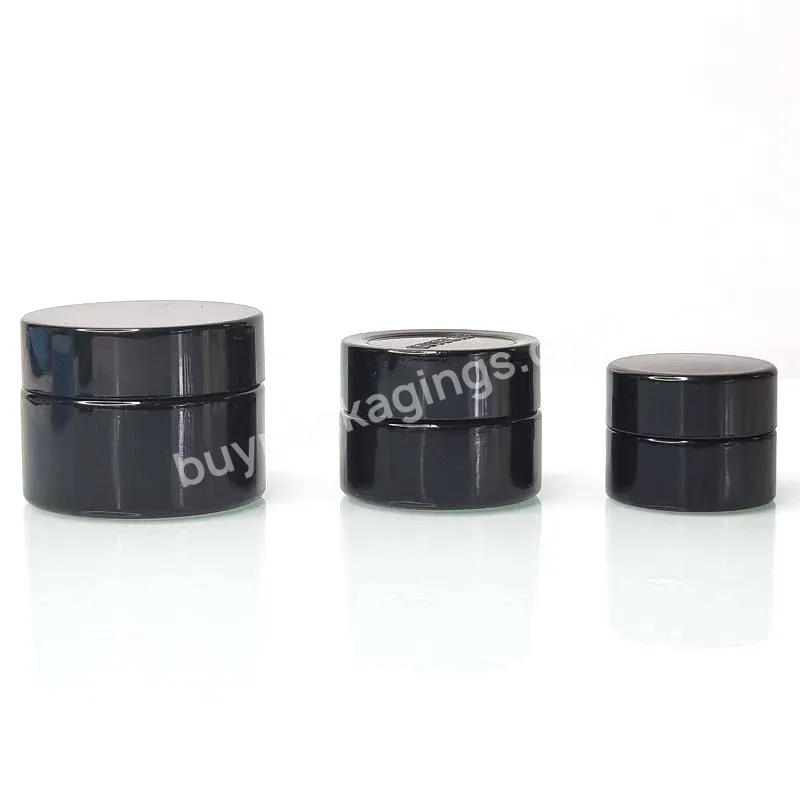 Hot Sale Cosmetic Packaging Dark Uv Proof Empty Cream Night Repair Skin Care Violet Glass Jar