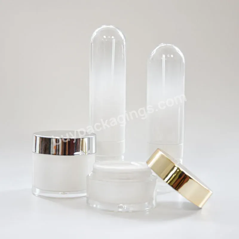 Hot Sale Cosmetic Packaging Free Sample Unique Lotion Pump Bottle 150ml 100ml Cream Jar With Screw Gold Cap And Lotion Bottle