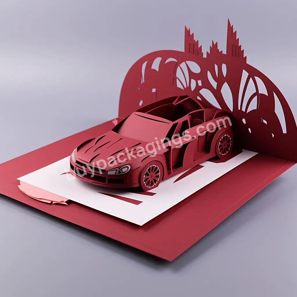 Hot Sale Creative Classic Car Variety Greeting Card Handmade Thank You 3d Cards