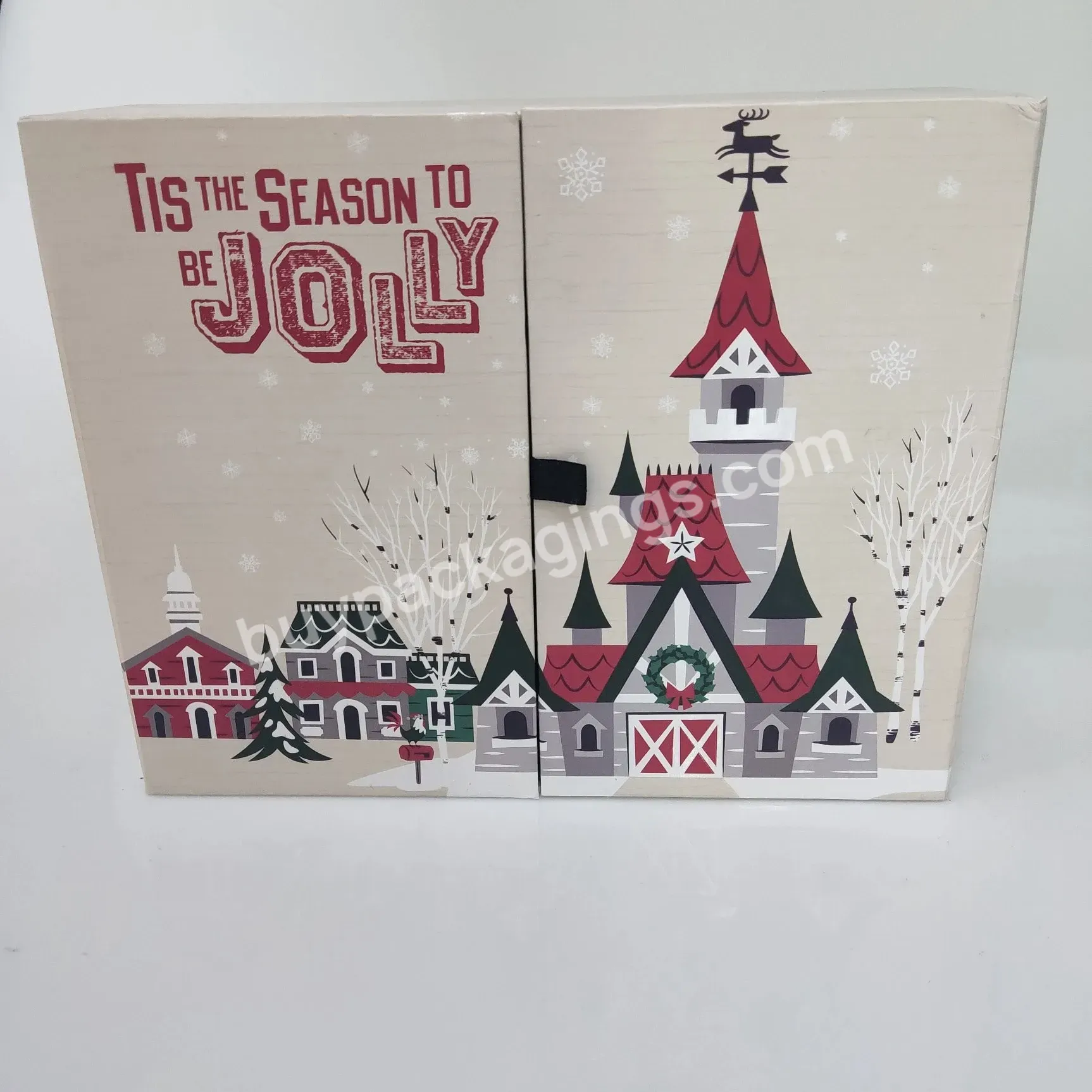 Hot Sale Custom Chocolate Advent Calendar Packaging Box With Plastic Tray
