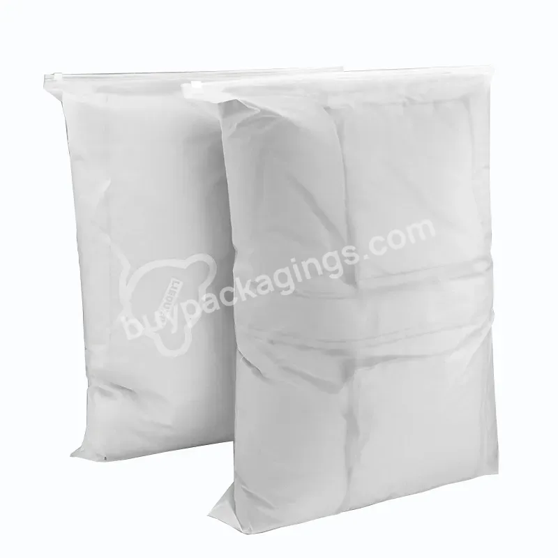 Hot Sale Custom Clear Print Pe Zipper Lock Poly Zipper Lock Frosted Plastic Packaging Bag For Clothes