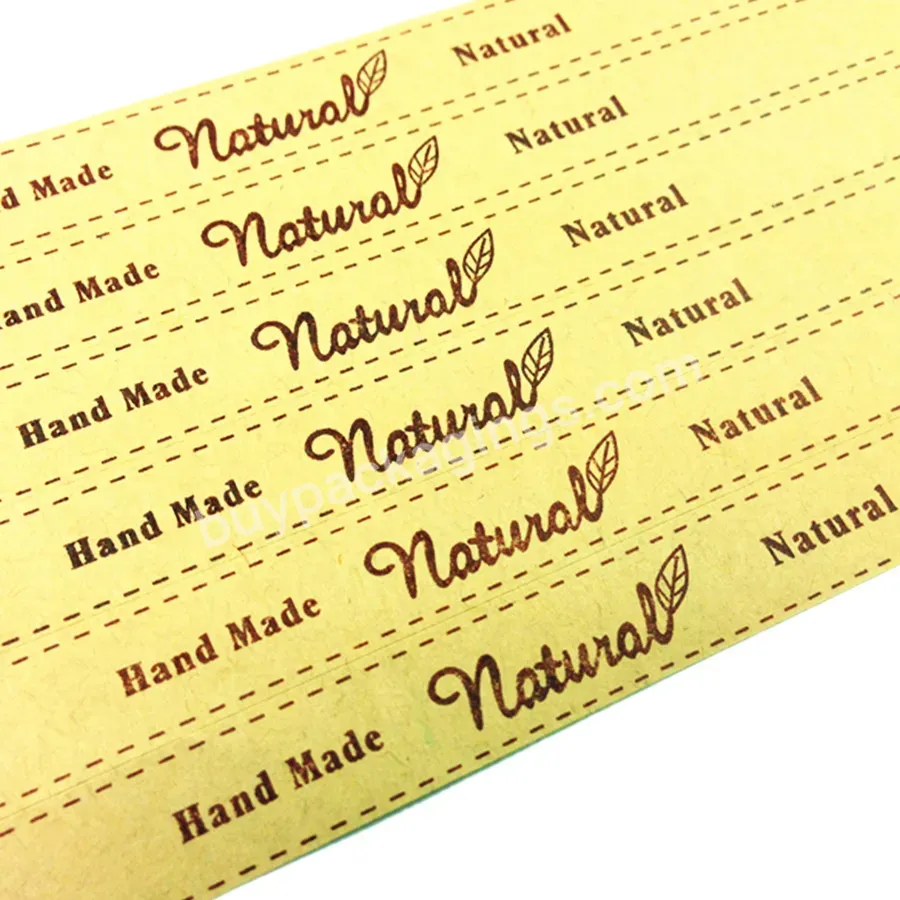 Hot Sale Custom Die Cut Kraft Paper Label Handmade Baked Products Thank You For Your Order Sticker Paper