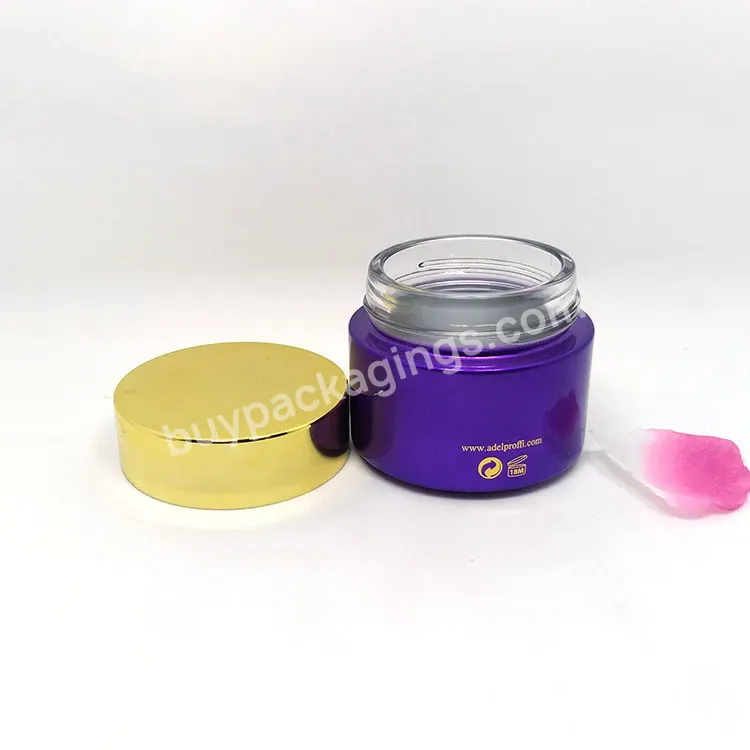 Hot Sale Custom Face 100g 200g 250g Frosted Skin Glass Cream Jar With White Lid Eco Friendly Cosmetic Containers