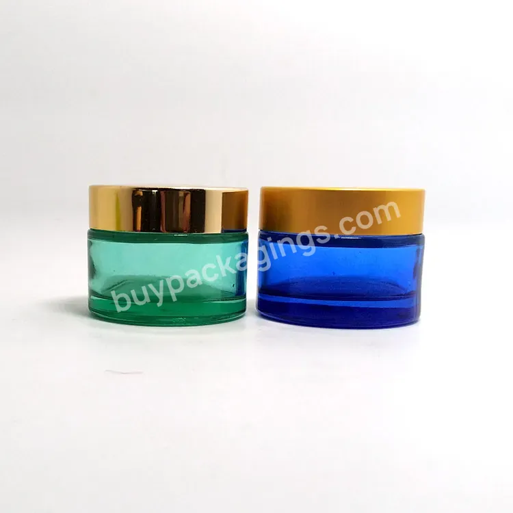 Hot Sale Custom Face 100g 200g 250g Frosted Skin Glass Cream Jar With White Lid Eco Friendly Cosmetic Containers