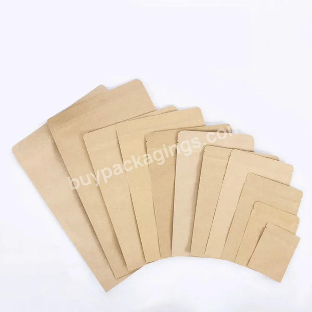 Hot Sale Custom Kraft Paper Bag Biodegradable Packaging Stand Up Pouch Zipper Bag With Foil