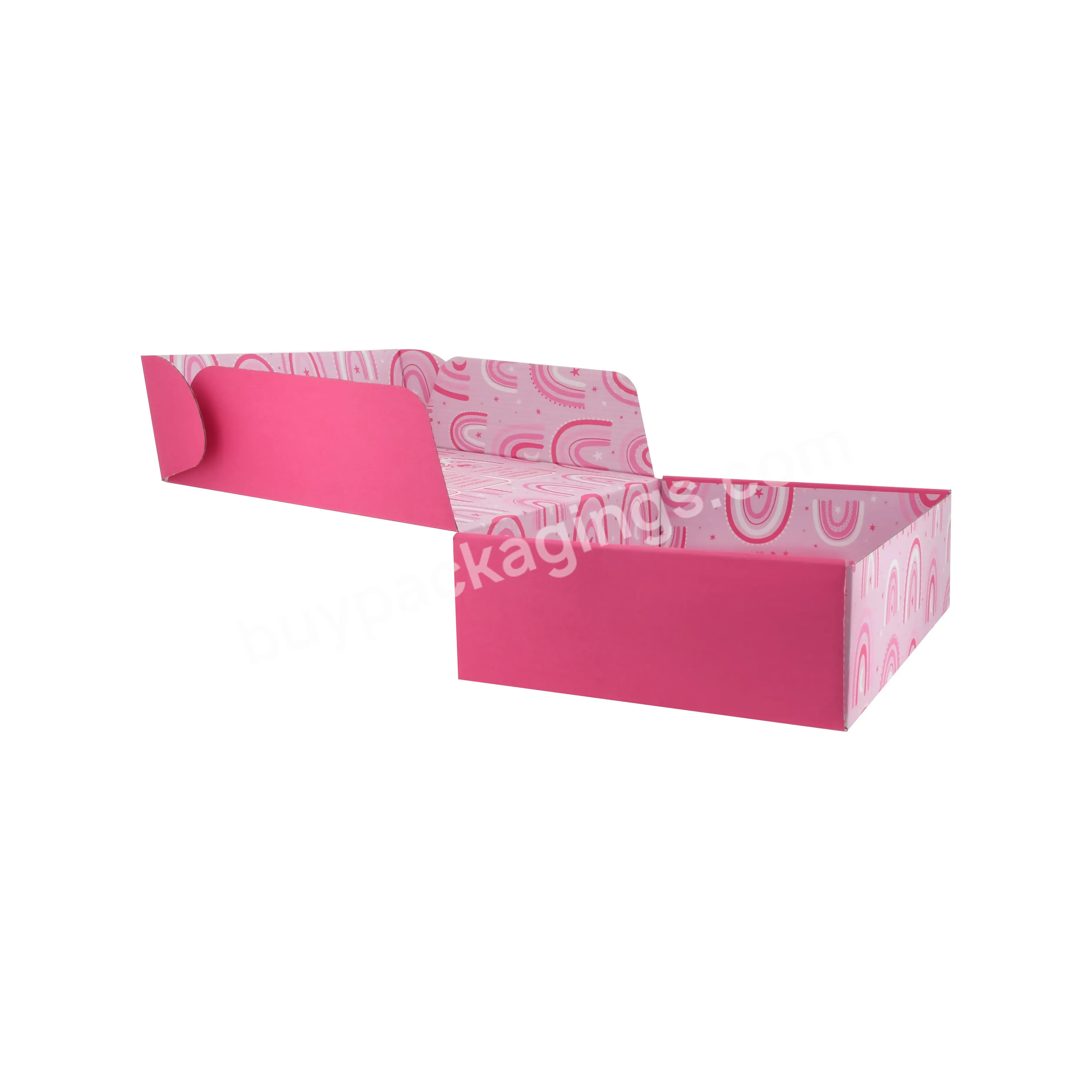 Hot Sale Custom Logo Pink Corrugated Mailer Cardboard Paper Packaging Mailing Postal Shipping Box
