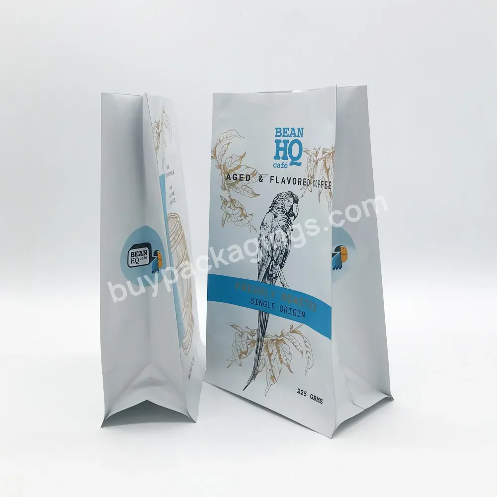 Hot Sale Custom Logo Side Gusset Top Open Stand Up Pouch Coffee Bag With Valve Zipper Flat Bottom Coffee Packaging Bag - Buy Coffee Bags With Valve And Zipper,Custom Empty Coffee Bags Custom Printed,Coffee Beans Packaging Bags.