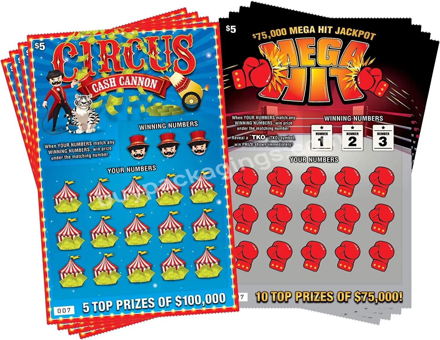 Hot Sale Custom Lottery Ticket Funny Joke Scratch Card