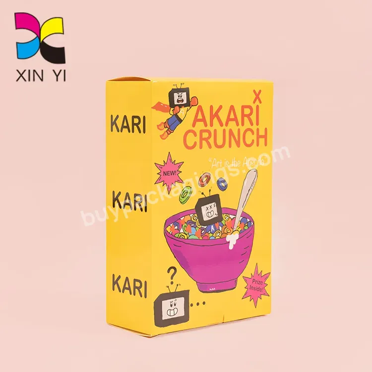 Hot Sale Custom Printing Foldable Art Paper Cereal Box Package Box